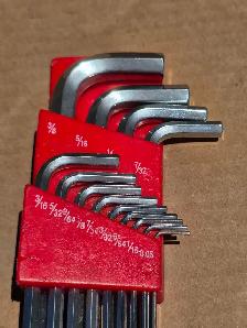 13 Pc. SAE Standard Allen Keys With The Ball At The End Plastic - Photo 2
