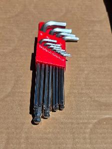 13 Pc. SAE Standard Allen Keys With The Ball At The End Plastic - Photo 7