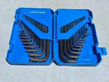 30 Pc. Mastercraft 15 SAE & 15 Metric Allen Keys Set W Hard Case