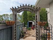 4 black metal hanging baskets with coconut coir - Photo 5