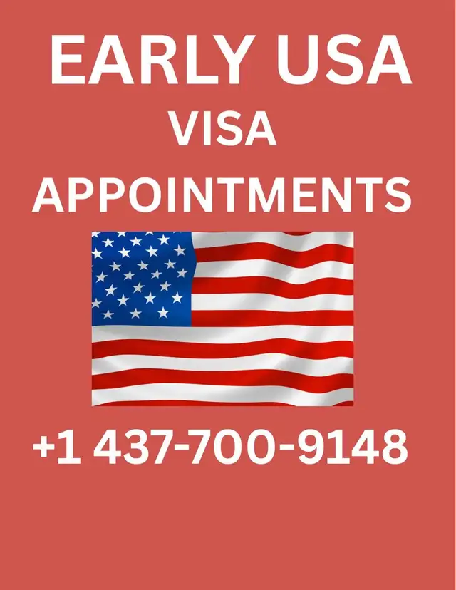 EARLY USA VISA APPOINTMENT dates are available