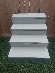 4 Step Wooden Deck Stairs on Metal Stringers - Photo 3