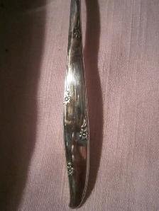 #94B  SILVER FLOWER silverware set for 8