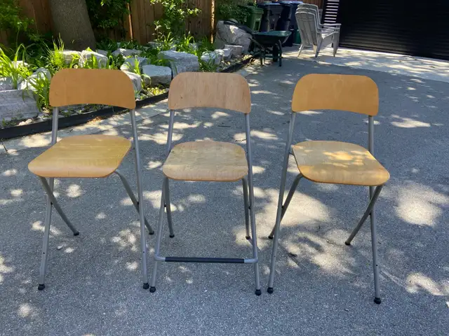 IKEA wooden folding stools
