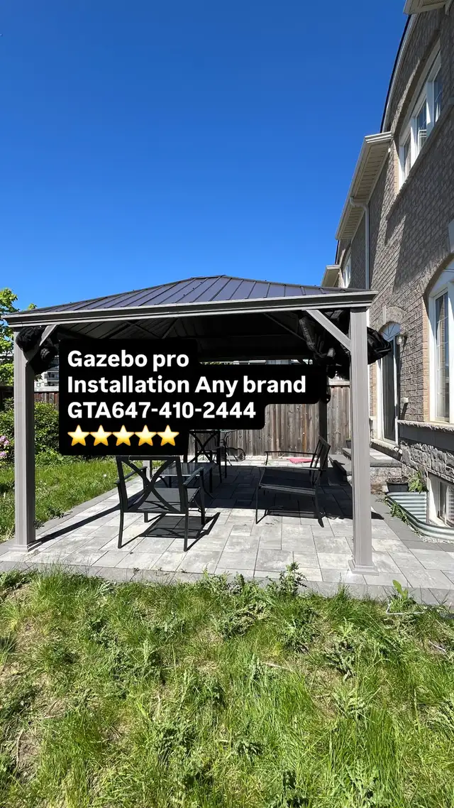 installation gazebo