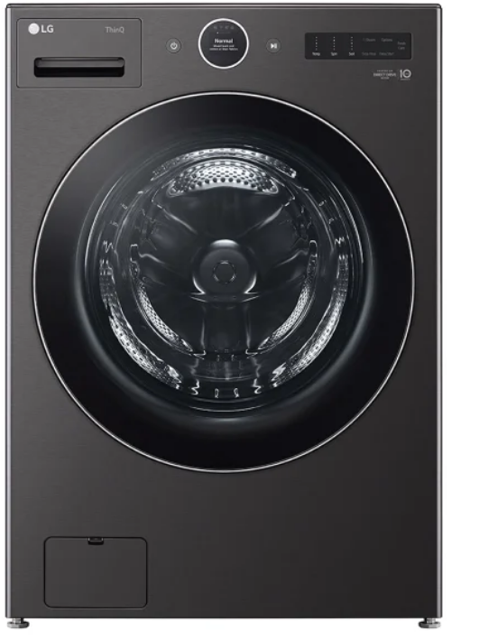 LG Black Steel AI Wi-Fi Enabled Mega Capacity Steam Washer