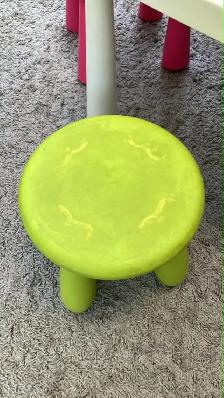 IKEA MAMMUT. Table enfant blanche, intérieur/extérieur, avec 1 c - Photo 4
