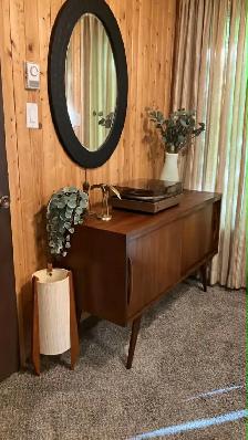 Mid century modern. TEAK TECK Lampe / Buffet, crédence, bar, vit - Photo 9