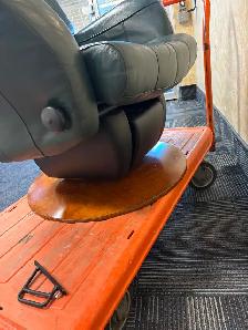 Free leather rocker chair and ottoman (need some work with mech) - Photo 2