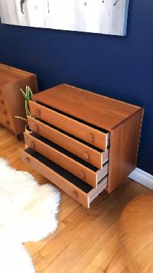 Mid century. TEAK TECK. Modulaire. Crédence, buffet, commode, ta - Photo 8