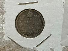 1908 CANADIAN 10 Cents Silver Coin !