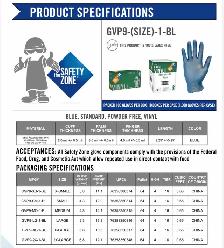 Vinyl Gloves Medical/Non-Medial, Clear Blue - Photo 8