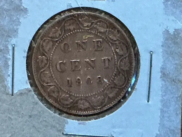 1908 CANADIAN Large One Cent Coin !