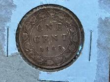 1908 CANADIAN Large One Cent Coin !