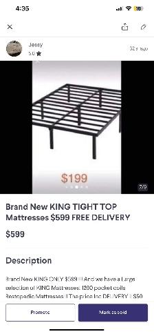 Brand New QUEEN Platform Frames $299 (IN BOX) !  FREE DELIVERY - Photo 6