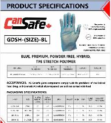 Polyethylene Poly restaurant gloves vinyl nitrile Blue/Clear