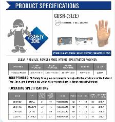 Polyethylene Poly restaurant gloves vinyl nitrile Blue/Clear - Photo 2