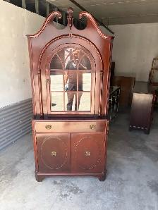 Free delivery used Wooden Display Cabinet with Glass Door - Photo 2