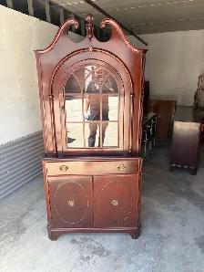 Free delivery used Wooden Display Cabinet with Glass Door - Photo 3