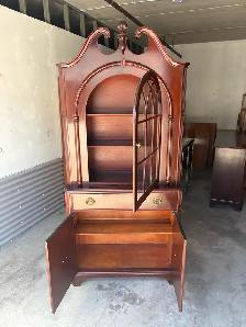 Free delivery used Wooden Display Cabinet with Glass Door - Photo 5