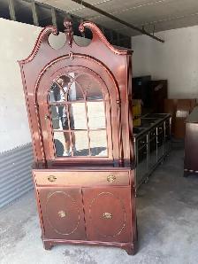 Free delivery used Wooden Display Cabinet with Glass Door - Photo 7