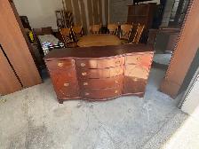 Free delivery Antique Cherry Wood Sideboard Dresser - Photo 3