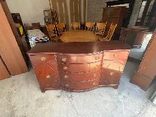 Free delivery Antique Cherry Wood Sideboard Dresser - Photo 5