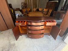 Free delivery Antique Cherry Wood Sideboard Dresser - Photo 9
