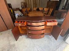 Free delivery Antique Cherry Wood Sideboard Dresser - Photo 10