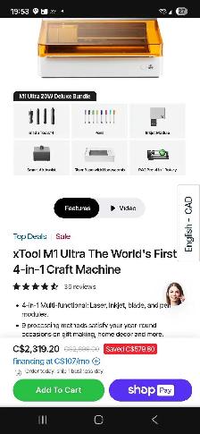 xTool M1 Ultra Laser Engraver Cutter Full Package - Photo 3