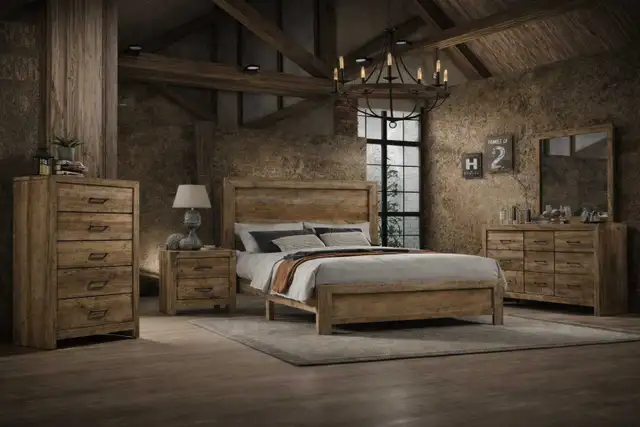Wooden bedfroom furniture set