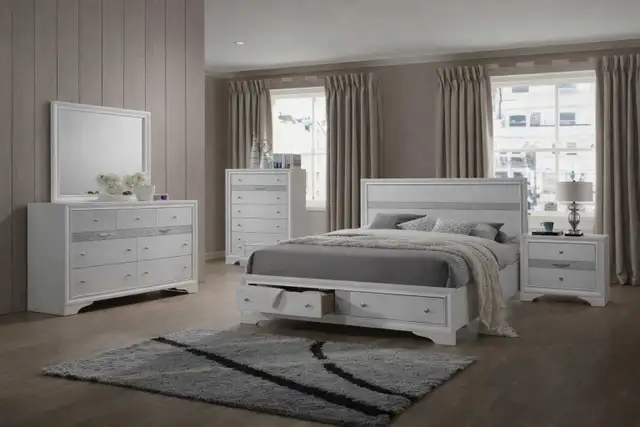 White Bedroom furniture 4 Pieces Set