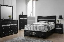 Black Bedroom furniture 4 Pieces Set