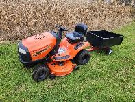 Ariens lawnmower with trailer