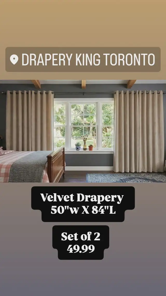 Velvet drapery Panels 54 x 84 ( Set of 2)