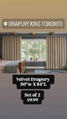 Velvet drapery Panels 54 x 84 ( Set of 2)