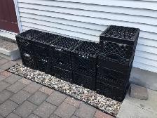11 Plastic Milk Crates $5 Each