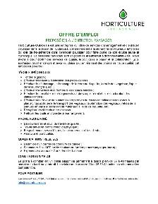 Offre d'emploi : Préposé à l'entretien paysager