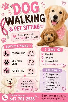 ✨ DOG WALKING & PET SITTING ✨