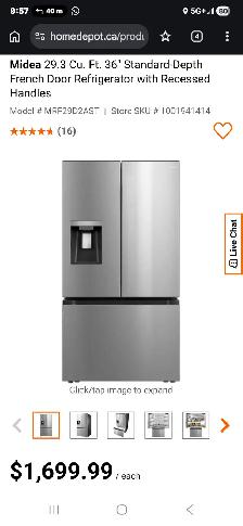 Media fridge  36 inch stainless steel