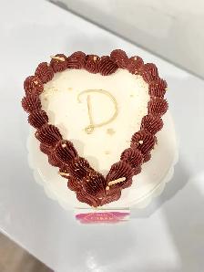 Vintage Heart cake, burgundy heart cake - Photo 7