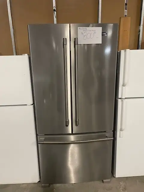 Réfrigérateur stainless 33'' portes françaises Maytag