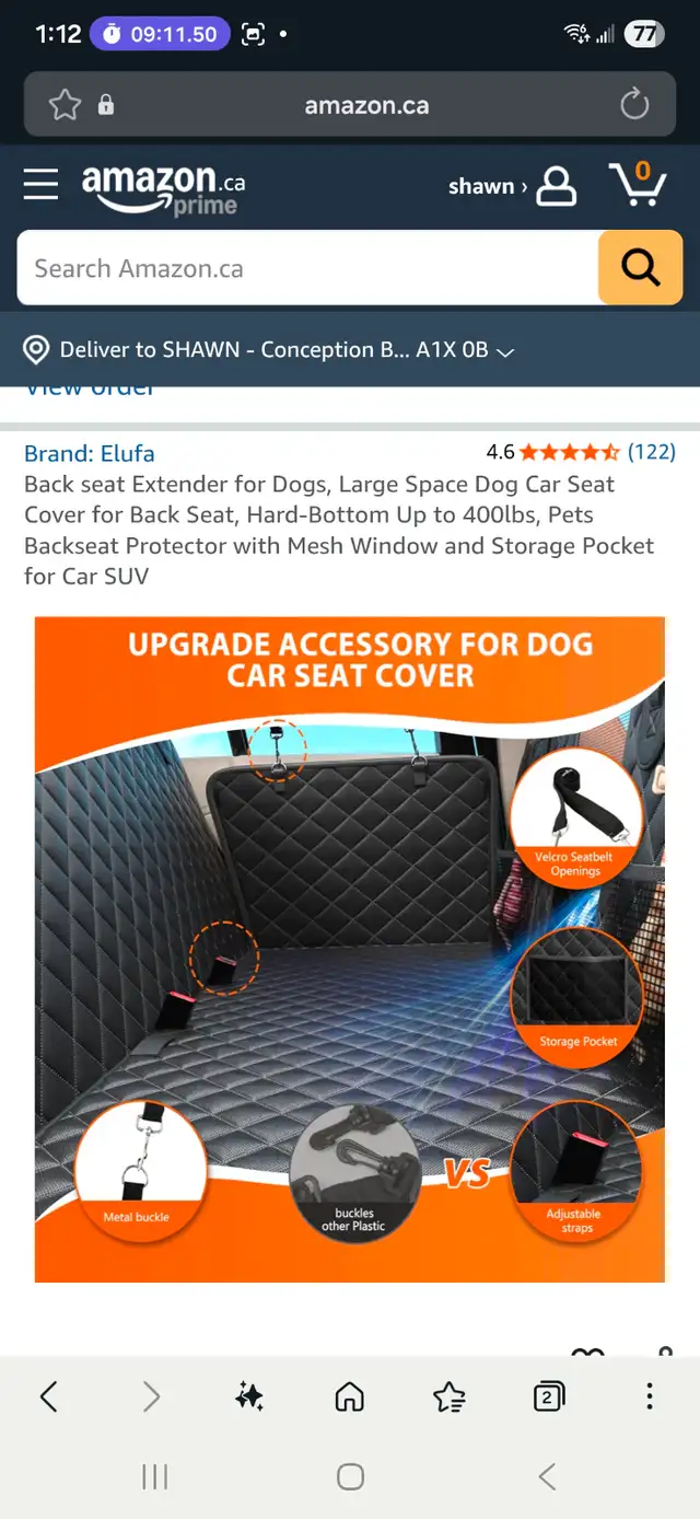Dog Seat car cover
