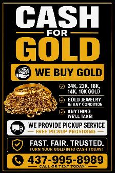 CASH FOR GOLD - Need CASH ? Sell your Gold We pay Top dollars