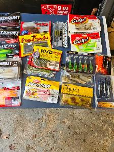 Fishing Gear, Lures,  Rods. Most New