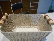 1-PANIER DECORATIF EN METAL ET OSIER,AVEC POIGNEES. - Photo 2