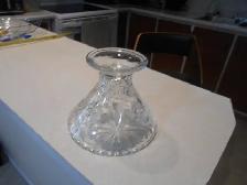 1-PLATEAU EN VERRE TAILLE AVEC UN PIED,MOTIFS-FLEURS,NEUF. - Photo 4