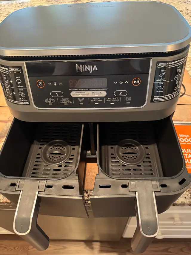 used One Time - Like New - Ninja Foodi 2-Basket Air Fryer
