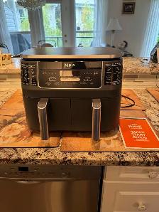 used One Time - Like New - Ninja Foodi 2-Basket Air Fryer - Photo 2
