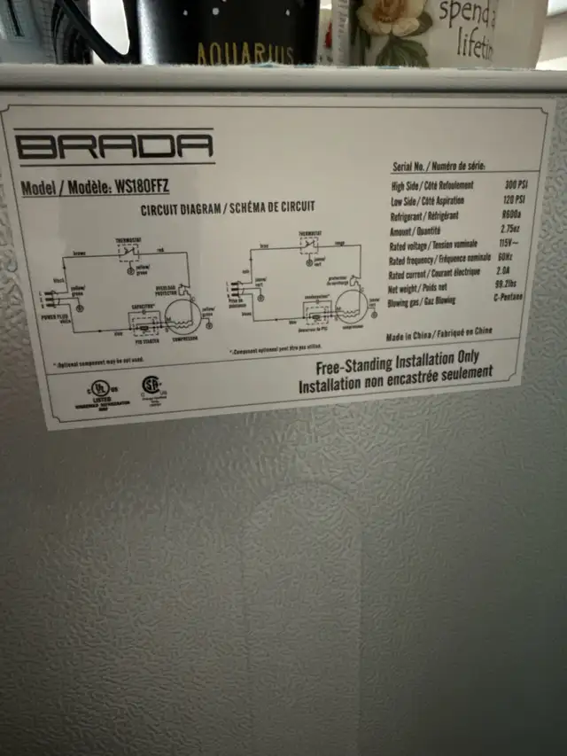 upright freezer